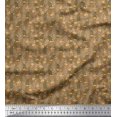 thumbnail image 1 of Soimoi Tissu en Batiste de Coton Marocain, Tissu Imprimé à Rayures et Insectes Scarabées au Mètre, 42 Pouces de Large, 1 of 3