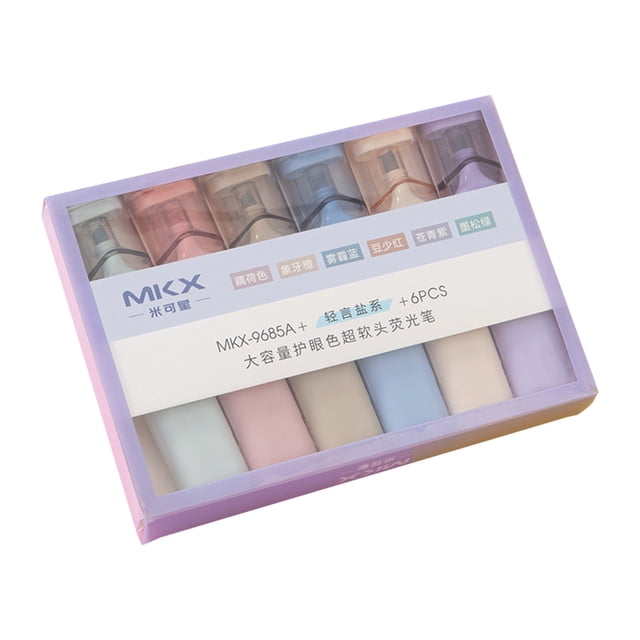 Dvkptbk Marker Pen Pen-colored Marker Pen Students Use Soft-headed Notes To Draw Key Marker Pen Eye Protection Hand Account Pen(3ml) Marker Pen