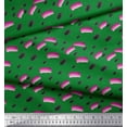 thumbnail image 3 of Soimoi Green Poly Georgette Fabric Brush Stroke Abstract Decor Fabric Printed Yard 42 Inch Wide, 3 of 3