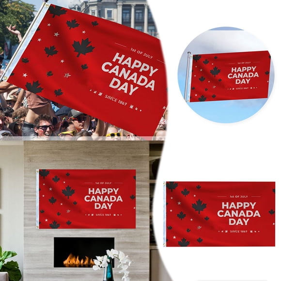 Canadian Flag 90x150cm Color Durable Polyester Ideal Canada Day