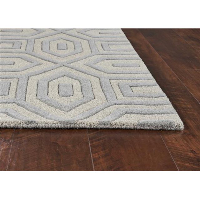 HomeRoots 353103 5 x 8 ft. Wool Grey Area Rug