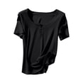 thumbnail image 1 of Yuyuzo T-Shirts pour Femmes à Manches Courtes, Col Rond, Basiques, Hauts de Sortie, T-Shirts de Couleur Unie, T-Shirts Décontractés Amples, 1 of 7