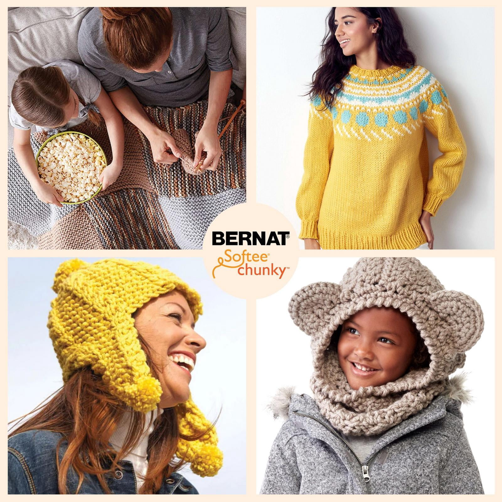 Bernat® Fil Softee® Chunky™, Acrylique #6 Super Volumineux, 3,5oz/100g, 108 Yards