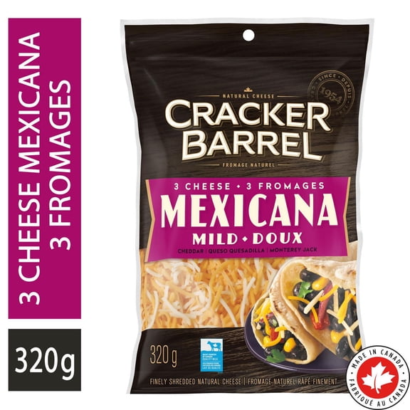 Cracker Barrel Fromage râpé 3-Fromages Mexicana, 320g