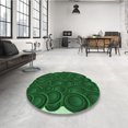 thumbnail image 4 of Ahgly Tapis d'Intérieur Lavable en Machine Carré Vert Émeraude Profond, 5 Pieds Carré, 4 of 7