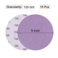 thumbnail image 2 of Unique Bargains 15 Pack 5-Inch Purple Sanding Discs 120 Grits Hook & Loop Professional Aluminum Oxide Sandpaper, 2 of 6