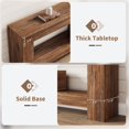 thumbnail image 4 of Longue Table Console, Table de Canapé Style Ferme à 2 Niveaux derrière le Sofa, Console d'Appoint Rectangulaire avec Rangement pour Couloir, Vestibule, Entrée, 4 of 8