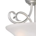 thumbnail image 4 of Westinghouse 2-Bulb Ceiling Light Fixture, Brushed Nickel and Frosted Glass, 4 of 5