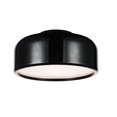thumbnail image 1 of 2 Light Drum Shade Flush Mount with Black finish, 1 of 2