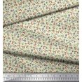thumbnail image 3 of Soimoi Satin Silk Fabric Earthworm,Fruit & Insect Printed Fabric 1 Yard 42 Inch Wide, 3 of 3