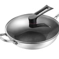 thumbnail image 4 of Stainless Steel Wok Stainless Steel Wok Pan  Stainless Steel Wok Wok Pan Kitchen Supplies Stainless Steel Wok Pan Double Sided  3 Layer Prevent Sticking Easy Cleaning Wok For, 4 of 4