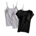 thumbnail image 1 of Diufon Lot de 3 Hauts pour Femmes Sans Manches & Manches Courtes Blouse Décontractée d'Entraînement d'Été Basique Col Rond, 1 of 2
