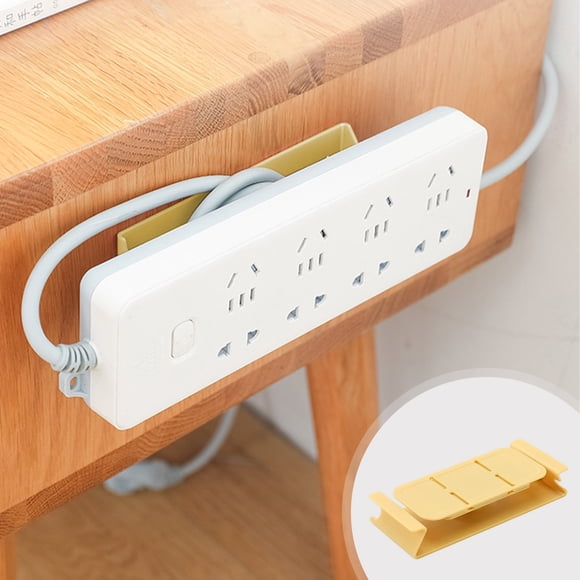 Amzcrzy Boîte de Rangement, Support de Rangement, Support de Bureau Autocollant pour Prise Adhésive Socket Fixer, Gestion des Câbles, Protecteur de Prise, Support de Bureau à Brancher Socket Fixer, Support Socket Fixer