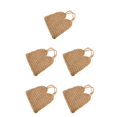 thumbnail image 2 of kurtrusly Fashionable And Functional Straw Beach Bag For Any Occasion Space-saving Blended Straw Handbag khaki 5Set, 2 of 6