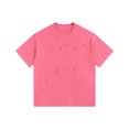 thumbnail image 1 of ShomPort T-Shirts à Manches Courtes pour Hommes Col Rond Classique Manches Courtes Décontracté Trous Déchirés Chemises Surdimensionnées, 1 of 2