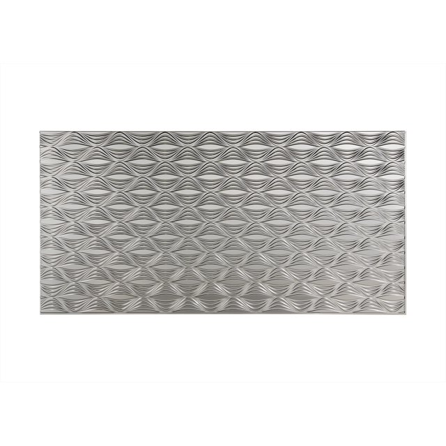 Fasade 4 ft x 8 ft Brushed Nickel Wall Panel, Easy Installation, Flexible, Covers 32 sq ft