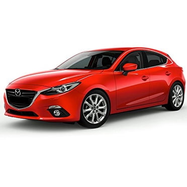 Window Visors Compatible With 2014-2019 Mazda 3 Sedan Hatchback, Smoked Aero JDM Deflectors Stick On Sun Rain Wind Window Guards by IKON MOTORSPORTS, 2015 2016 2017 2018