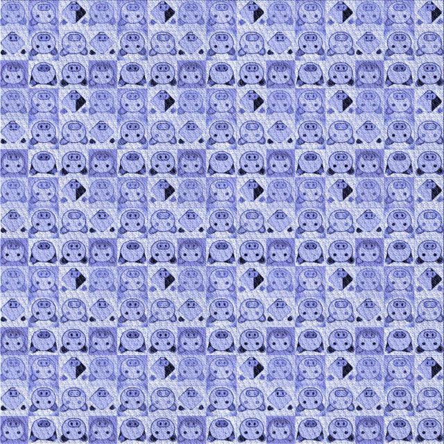 Ahgly Company Machine Washable Indoor Square Transitional Periwinkle Purple Area Rugs, 6' Square
