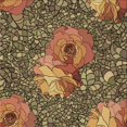 thumbnail image 1 of Ahgly Company Tapis d'Intérieur Lavable à la Machine, Carré, Transitionnel, Rouge Brun, Tapis de Zone, 4 Pieds Carré, 1 of 7