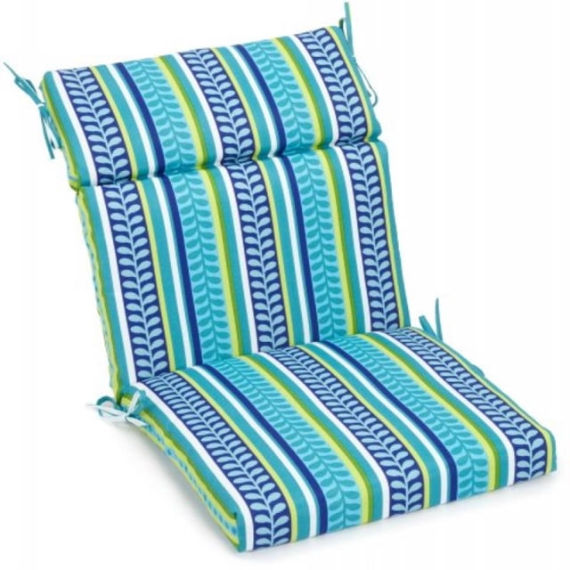 Coussin de Chaise d'Extérieur Carré pour Siège/dossier en Polyester Filé de 22 Po sur 45 Po - Pike Azure