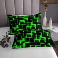 thumbnail image 3 of Erosebridal Neon Geometry Coverlet Set King,Stereoscopic Gradient Plaid Bedding Set,Kids Room Decorative,Ultra Soft,3 Pieces, 3 of 5