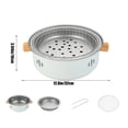 thumbnail image 2 of Gril Barbecue Portatif Mini au Charbon, Gril BBQ au Charbon Compact, Gril au Charbon Multifonction Sans Fumée Rond de Table pour Cuisson Intérieure Extérieure Maison Fête Pique-Nique Camping, 2 of 7