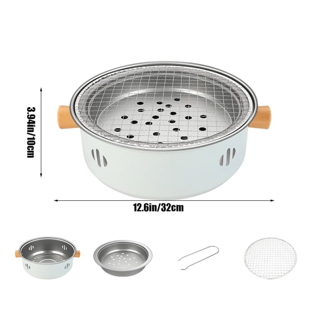 Yhmxh Round Outdoor Barbecue Grill Barbecue Grill Around The Stove Cooking Tea Barbecue Grill Grill Charcoal Fire Grill Outdoor Fryer Room Kitchen Essentials Home and Kitchen Kitchen Tools