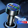 thumbnail image 1 of Estbridg 150W Fast Car Charger 4 Usb Port + Type C Universal Socket Adapter, 1 of 10