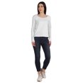 thumbnail image 2 of Inkmeso T-Shirt en Coton à Manches Longues Style de Rue T-Shirt à Encolure Dégagée pour Femmes Porter, 2 of 7