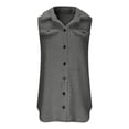 thumbnail image 4 of Tranfacy Veste en Molleton pour Femmes, Manteaux d'Hiver pour Femmes, Veste Ample Unie Décontractée à Col Rabattu avec Boutons, 4 of 7