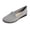 Grey, variant on Xfvqtps Womens Breathable Knit Loafers Comfortable Slip on Flat Shoes with Cushioned Insole Lightweight Mesh Casual Shoes Khaki