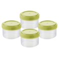thumbnail image 2 of S SERENABLE 4Pcs Small Bottles Portable Food Storage Container Seasoning Bottles Round Green, 2 of 9