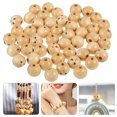 thumbnail image 3 of SHISUYAN 100 Pcs Perles en Bois Rondes Accessoire de Perles de Ficelle DIY Visage Riant Perles en Bois (18mm), 3 of 8