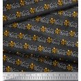 thumbnail image 3 of Soimoi Poly Georgette Fabric Brush Stroke & Spiral Abstract Print Sewing Fabric Yard 42 Inch Wide, 3 of 3