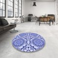 thumbnail image 4 of Ahgly Company Machine Washable Indoor Rectangle Transitional Ocean Blue Area Rugs, 6' x 9', 4 of 7