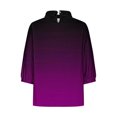 thumbnail image 4 of RXIRUCGD Haut Décontracté Rétro pour Femme à Imprimé, Manches 3/4, Haut/chemise à Manches en V, Violet, Taille : M, 4 of 5