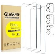 [3+3 Pack] for iPhone 11 Screen Protector and Camera Lens Protector, 9H Hardness HD Tempered Glass Screen Protector for iPhone 11, Easy Installation, Bubble Free