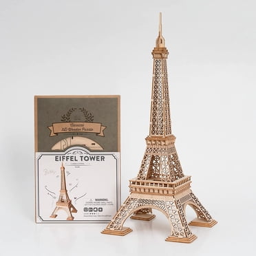 Rolife Casse-Tête en Bois 3D à Assembler Jouet-Maquette Bricolage Kit d'Artisanat-Décoration pour la Maison-Meilleur Cadeau Éducatif pour Jour d'Anniversaire (Tour Eiffel)