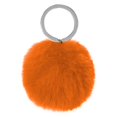 thumbnail image 3 of Fuzzy Ball Keychain Supple Comfortable Lovely Key Rings Adorable Practical Key Chains Women for Children Adults Elderly Students Orange 9cm, 3 of 7