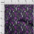 thumbnail image 2 of oneOone Rayon Dark Purple Fabric Cactus Craft Projects Decor Fabric Printed By The Yard 56 Inch Wide, 2 of 5