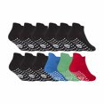 thumbnail image 1 of 12 Pair Multipack Kids Cotton Trainer Socks | Sock Snob | Ankle Socks with Rubber Grips, 1 of 2