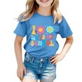 thumbnail image 4 of FhsagQ le 7 Juillet Garçon et Fille Mode Décontractée Imprimé Col Rond Ample Manche Courte T-Shirt Haut Fille T-Shirts de Printemps Taille 7/8 Athlétique Pâques Fille T-Shirts d'Été Taille 10-12 Pâques Bleu Ciel 8-9 Ans, 4 of 4