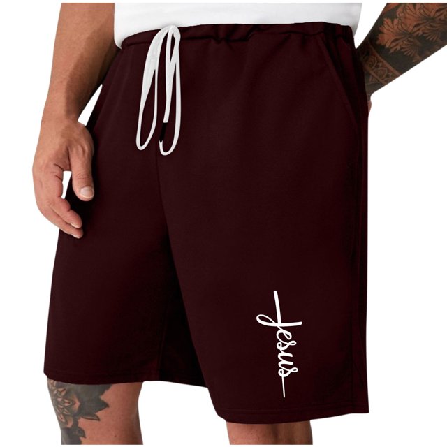 Diufon Men's Athletic Shorts Drawstring Waisted Outdoor Sport Shorts Spring Summer Hiking Shorts with Pockets