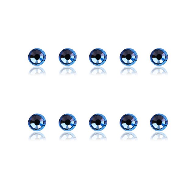 mmirethe Rhinestones Flat-Bottom Multi-faceted Sides DIY Handcraft Excellent Gloss Manicure Crystal Different Styles Mobile Phone Light Blue