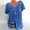bleu, variante sur TANGNADE Blouse à Manches Courtes Col en V pour Femmes Grande Taille, Pull-Over, Hotpink + TTG