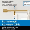 thumbnail image 3 of Mainstays Easy Install Decorative Bolt Window Curtain Rod, Adjustable, 48” to 120”, Gold, 3 of 7
