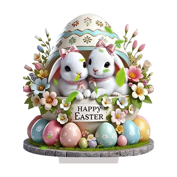 Air Purifiers Easter Cute Eggs Bunny 2D Flat Home Desktop Festive Decoration