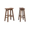 thumbnail image 1 of Sonoma Saddle 29" Barstool [Chestnut Wire-Brush], 2-Pack, 1 of 2