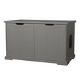 thumbnail image 1 of Merry Products Pet Cat Washroom Storage Bench with Removable Wall, Gray, 1 of 7