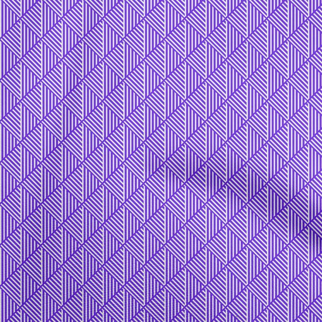 oneOone Silk Tabby Violet Fabric Geometric Sewing Material Print Fabric By The Yard 42 Inch Wide